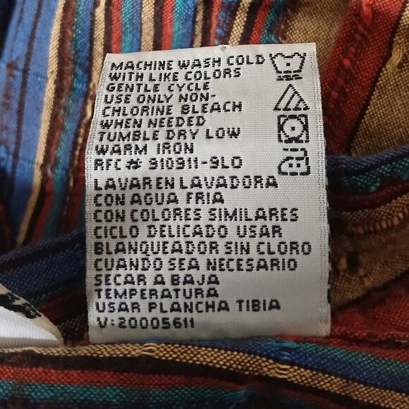 White Stag Vintage Top Plus Size 18W 20W Bohemian Textured Cotton Button Front - Picture 11 of 11